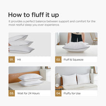 Load image into Gallery viewer, Acanva Cooling Bed Pillows for Sleeping, Luxury Hotel Quality 3D Microfiber Filling with Breathable Cover for Side Back and Stomach Sleepers, Reduces Neck Pain, King (Pack of 4), Black 4 Count