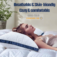 Load image into Gallery viewer, Pillows Standard Size Set of 2 Cooling Hotel Luxury Bed Pillows for Sleeping 2 Pack, Supportive Breathable Down Alternative Gusset Standard Pillow for Back Stomach or Side Sleepers