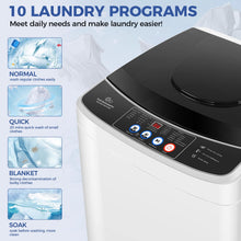 Load image into Gallery viewer, Nictemaw Portable Washing Machine, 20Lbs Capacity Full-Automatic Portable Washer, 2.8Cu.ft Washer and Dryer Combo with Drain Pump, 10 Programs & 8 Water Levels for Apartment, Dorms, RV