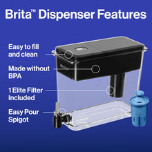 Load image into Gallery viewer, Brita UltraMax Large Water Dispenser with Elite Filter, BPA-Free, Replaces 1,800 Plastic Water Bottles a Year, Lasts Six Months or 120 Gallons, Includes 1 Filter, Kitchen Accessories, Large - 27-Cup