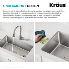Load image into Gallery viewer, KRAUS Fairlane 15-inch Undermount Single Bowl 18-Gauge Stainless Steel Kitchen Bar Sink, KHU631-15