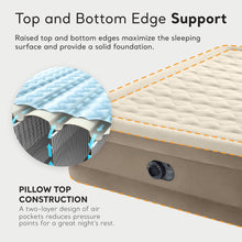 Load image into Gallery viewer, Intex Dura-Beam Deluxe Ultra Plush Air Mattress - Fiber-Tech – Built-in Electric Pump – 18in Bed Height – 600lb Weight Capacity – Queen Size
