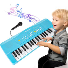 Load image into Gallery viewer, Toy Piano Keyboard for Kids Upgrade Piano Toys for 3 4 5 6 7 8 Year Old Girls Boys Keyboard Piano for Beginners Electric Piano with Microphone Toys for 3+ Year Old Kids Gifts (Blue)