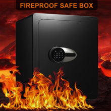 Load image into Gallery viewer, BONANO Fireproof Safe Box, 2.0 Cub Home Safe Fireproof Waterproof with Mute Function & Touch Screen Keypad, Money Safe with Removable Shelf & Led Light, Wall or Floor Mounting Safe for Home Office