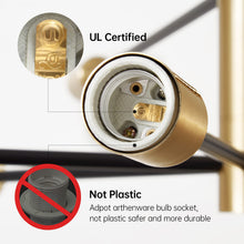 Load image into Gallery viewer, RUIYEY Modern Chandelier Ceiling Light Fixture Sputnik Chandeliers Gold and Black Farmhouse Chandelier Over Table 12-Light Height Adjustable Chandeliers for Dining Room, Living Room,Kitchen Island