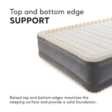 Load image into Gallery viewer, Intex 18 Inch Inflatable Fiber-Tech Elevated Premium Plush Comfort Airbed Mattress with Built-in Pump, and Dura-Beam Technology, King