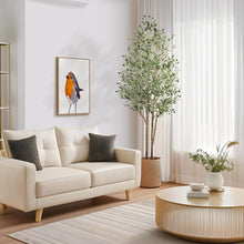 Load image into Gallery viewer, Alupssuc Artificial Olive Tree 6FT Tall Faux Silk Plant(72" in), Indoor Fake Olive Tree with Natural Wood Trunk & Lifelike Fruits, Perfect for Modern Home Office Living Room Floor Decor, 6 FT