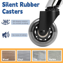 Load image into Gallery viewer, Rolling Stool Heavy Duty 400lb: Super Soft Seat Cushion,360° Swive,Height Adjustability,No Squeaky Noises,No Tip Over,New Upgraded Stool Salon Stool Chair, Tattoo Facial Massage Spa Medical (Black)