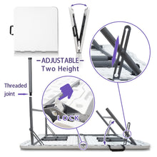 Load image into Gallery viewer, Gocamptoo Folding Table,4ft Indoor Outdoor Heavy Duty Portable Folding Square Plastic Dining Table w/Handle, Lock for Picnic, Party, Camping (4 FT) …