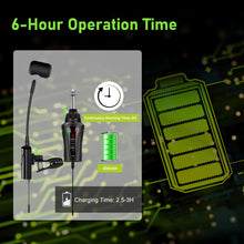 Load image into Gallery viewer, ACEMIC UHF Wireless Saxophone Microphone System Wireless Transmitter and Receiver Clip-on Instrument Microphones & Systems Mic for Trumpet, Sax, Musician, Active PA Systems, ST-5