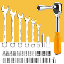 Load image into Gallery viewer, DEKOPRO 228 Piece Socket Wrench Auto Repair Tool Combination Package Mixed Tool Set Hand Tool Kit with Plastic Toolbox Storage Case