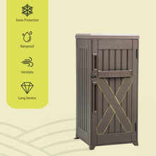 Load image into Gallery viewer, YITAHOME 60-Gallon Secure Package Delivery and Storage Box, Double-Wall Resin, Weatherproof, for Outdoor Use, Curbside or Porch, 8.5 Cubic Feet, Brown