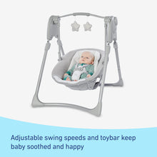 Load image into Gallery viewer, Graco Slim Spaces Compact Baby Swing, Reign
