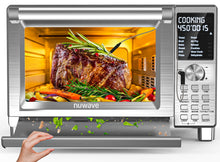 Load image into Gallery viewer, Nuwave Bravo XL Pro Air Fryer Toaster Oven, Improved 100% Super Convection, Quicker & Crispier Results, 100 Presets, Multi-Layer Even Cooking, 50-500F, Smart Probe, PFAS Free, 30QT, Stainless Steel