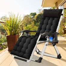 Load image into Gallery viewer, DoCred Comfy Folding Recliner Chair - Bedroom & Living Room, Patio Lounge Chair with Removable Cushion for Indoor Outdoor
