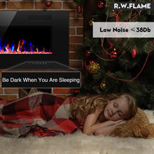 Load image into Gallery viewer, R.W.FLAME 60" Recessed and Wall Mounted Electric Fireplace, Low Noise, Fit for 2 x 6 Stud, Remote Control with Timer, Touch Screen, Adjustable Flame Color and Speed, 750-1500W