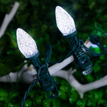 Load image into Gallery viewer, C9 LED Christmas Lights Outdoor, 66 Feet 100 LED Strawberry String Lights with 100 Spring Clamps, Waterproof Commercial Grade Extendable for Outside Roofline Patio Home Xmas Decoration, Pure White