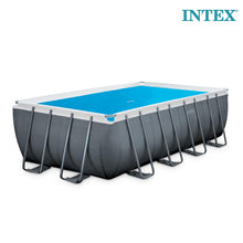 Load image into Gallery viewer, Intex Solar Pool Cover for 18' x 9' Rectangular Frame Outdoor Swimming Pools with Carrying Storage Bag, (Pool Cover Only), Blue