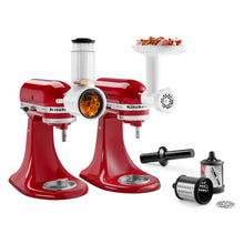 Load image into Gallery viewer, KitchenAid® Food Grinder + Fresh Prep Slicer/Shredder Attachment Bundle, White