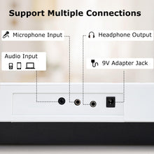 Load image into Gallery viewer, Costzon 61 Key Keyboard Piano, Electric Piano Keyboard with Lighted Keys, 350 Rhythms, 350 Timbres, 50 Demos, 3 Teaching Modes, Microphone & Headphones, Portable Keyboard Piano for Beginners Adults