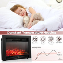 Load image into Gallery viewer, Giantex 28.5" Electric Fireplace Insert, Wall Recessed/Mounted, Freestanding Fireplace with Remote Control, 3 Color Adjustable Flames, 2 Modes Heat, 8 H Timer, 5 Brightness Settings, 750/1500W Heater