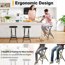 Load image into Gallery viewer, TAVR Furniture Portable Folding Chair with Handle, Heavy Duty Round Fold Stool Chair with 550lbs Capacity for Adults, 24 Inch Foldable Stool for Dorm, Kitchen, Vanity, Church and Outdoor use