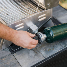 Load image into Gallery viewer, Masterbuilt Portable Propane Gas Grill with Folding Legs, Chrome-Coated Warming Rack and 288 Cooking Square Inches in Stainless Steel, Model MB20030819