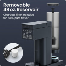 Load image into Gallery viewer, Chefman Caffeinator Single Serve Coffee Maker, Brew Kcups & Grounds, Drip Coffee Machine with Brew Strength Settings, Iced Coffee Function, 48 oz. Removable Water Reservoir