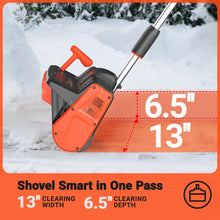 Load image into Gallery viewer, VOLTASK Cordless Snow Shovel, 24V | 13-Inch | 4-Ah Cordless Snow Blower, Battery Snow Blower with Directional Plate & Adjustable Front Handle (4-Ah Battery & Quick Charger Included)