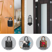 Load image into Gallery viewer, WJYMRO Key Lock Box, Large Capacity Key Storage Box with Hanging Ring, 9 Digit Keyboard Resettable Code, Rustproof Waterproof Wall Mounted Security Lock Box for Home, Warehouse, Outdoor