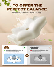 Load image into Gallery viewer, Dream Without Pain Cervical Neck Pillow for Sleeping, Ergonomic Side Sleeper Pillows for Adults, Cooling Orthopedic Pillow for Neck Relief Support, Memory Foam Pillows Back Stomach Sleepers