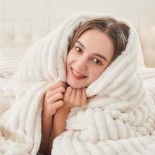 Load image into Gallery viewer, BEDELITE Fleece Queen Comforter Set -Super Soft & Warm Fluffy White Bedding, Luxury Fuzzy Heavy Bed Set for Winter with 2 Pillow Cases