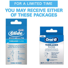 Load image into Gallery viewer, Oral-B Glide Threader Floss, 30-Count (Pack of 6)
