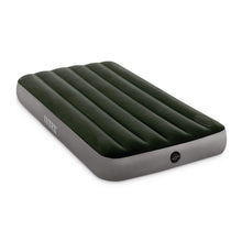 Load image into Gallery viewer, Intex 64761E Dura-Beam Standard Downy Air Mattress: Fiber-Tech – Twin Size – Built-in Foot Pump – 10in Bed Height – 300lb Weight Capacity
