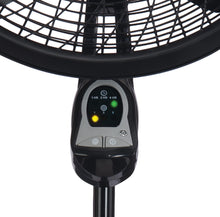 Load image into Gallery viewer, Lasko Oscillating Cyclone Pedestal Fan, Adjustable Height, Timer, Remote Control, 3 Speeds, for Bedroom, Living Room, Home Office, 18", Black, 1843