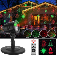 Load image into Gallery viewer, Christmas Projector Lights Outdoor, Christmas Laser Lights Landscape Spotlight Red and Green Star Show with Rf Wireless Remote Christmas Decoratiions for Outdoor Garden Patio Wall Xmas Holiday Party