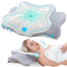 Load image into Gallery viewer, DONAMA Cervical Pillow for Neck and Shoulder,Contour Memory Foam Pillow,Ergonomic Neck Support Pillow for Side Back Stomach Sleepers with Pillowcase