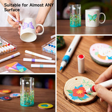 Load image into Gallery viewer, Shuttle Art Automatic Ink Control Acrylic Paint Markers, 36 Colors Brush Tip Acrylic Paint Pens for Rock Painting, Ceramic, Wood, Canvas, Glass, Stone, Fabric, Card Making, DIY & Art Supplies