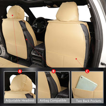 Load image into Gallery viewer, MIROZO Leather Car Seat Covers Full Set,Waterproof Automotive Seat Covers Universal Vehicle Seat Covers for Most Sedan SUV Pick-up Truck, Beige