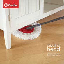 Load image into Gallery viewer, O-Cedar Easywring Microfiber Spin Mop & Bucket Floor Cleaning System with 3 Extra Refills