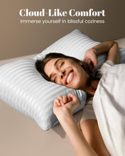 Load image into Gallery viewer, Qnoon Pillows Queen Size Set of 2, Hotel Collection Bed Pillows for Sleeping, Gusseted Pillow for Back, Stomach or Side Sleepers(Pure White)