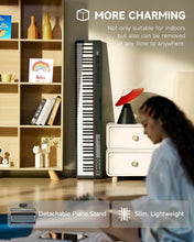 Load image into Gallery viewer, Donner Digital Piano Keyboard Velocity-Sensitive 88 Keys with Removable Piano Stand, Compact Beginner Home Electric Piano with Split Mode, LCD Screen, and Triple Pedal DEP-08