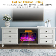 Load image into Gallery viewer, Giantex 28.5" Electric Fireplace Insert, Wall Recessed/Mounted, Freestanding Fireplace with Remote Control, 3 Color Adjustable Flames, 2 Modes Heat, 8 H Timer, 5 Brightness Settings, 750/1500W Heater