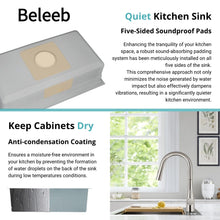 Load image into Gallery viewer, Beleeb Undermount Kitchen Sink 30" x 19", Scratch Resistant 3D Microbead Embossed Single Bowl Stainless Steel Sink with 10" Deep Basin,Easy Cleaning