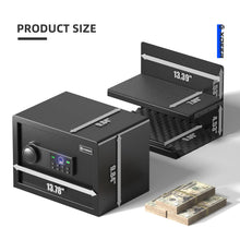 Load image into Gallery viewer, XDeer CS25 Biometric Safe Lock Box - 0.78 Cubic Feet Quick-Access Security Safe with Upgraded Fingerprint Scanner for Home, Office, and Kid