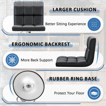 Load image into Gallery viewer, Homall Bar Stools Modern PU Leather Adjustable Swivel Barstools, Armless Hydraulic Kitchen Counter Bar Stool Extra Height Square Island Barstool with Back Set of 2 (Leather, Black)