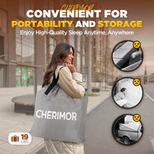 Load image into Gallery viewer, CHERIMOR Air Mattress Queen with Built in Pump, 20.5" High Inflatable Mattress with Integrated Pillow, Portable Self Inflating Blow Up Mattress with Flocked Top, Air Bed for Guests, Home & Camping