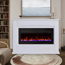 Load image into Gallery viewer, Panana Electric Fireplace Heater Wall-Mounted or Recessed Electric Fireplace Inserts with Timer, Touch Screen/Remote Control, Adjustable Flame Color and Speed,5000 BTU Heat Output (50")
