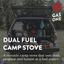 Load image into Gallery viewer, Gas One GS-3400P Propane or Butane Stove Dual Fuel Stove Portable Camping Stove - Patented - with Carrying Case Great for Emergency Preparedness Kit