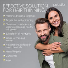 Load image into Gallery viewer, PURA D'OR Anti-Thinning Biotin Shampoo & Deep Moisturizing Conditioner Original Gold Label Set (16Oz x2) Natural Earthy Scent, Clinically Tested Proven Results, DHT Blocker Thickening, For Women & Men